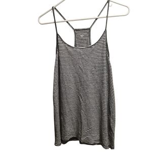 100% Organic Linen Eileen Fisher Striped Tank Top Med Sustainable Spring Break